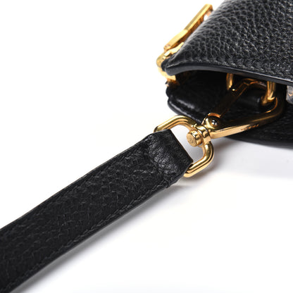 Prada Vitello Daino Side Zip Tote Black 23 of 25