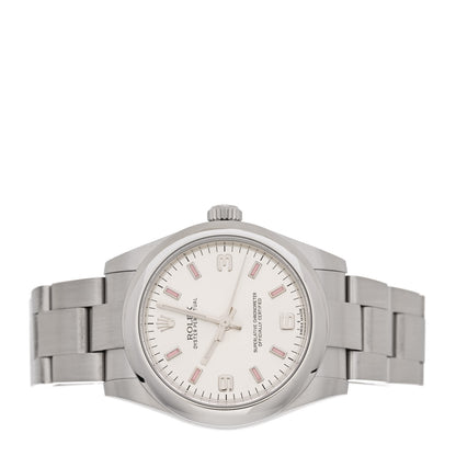 Rolex Stainless Steel 31mm Oyster Perpetual Watch Pink Index 177200 2 of 5
