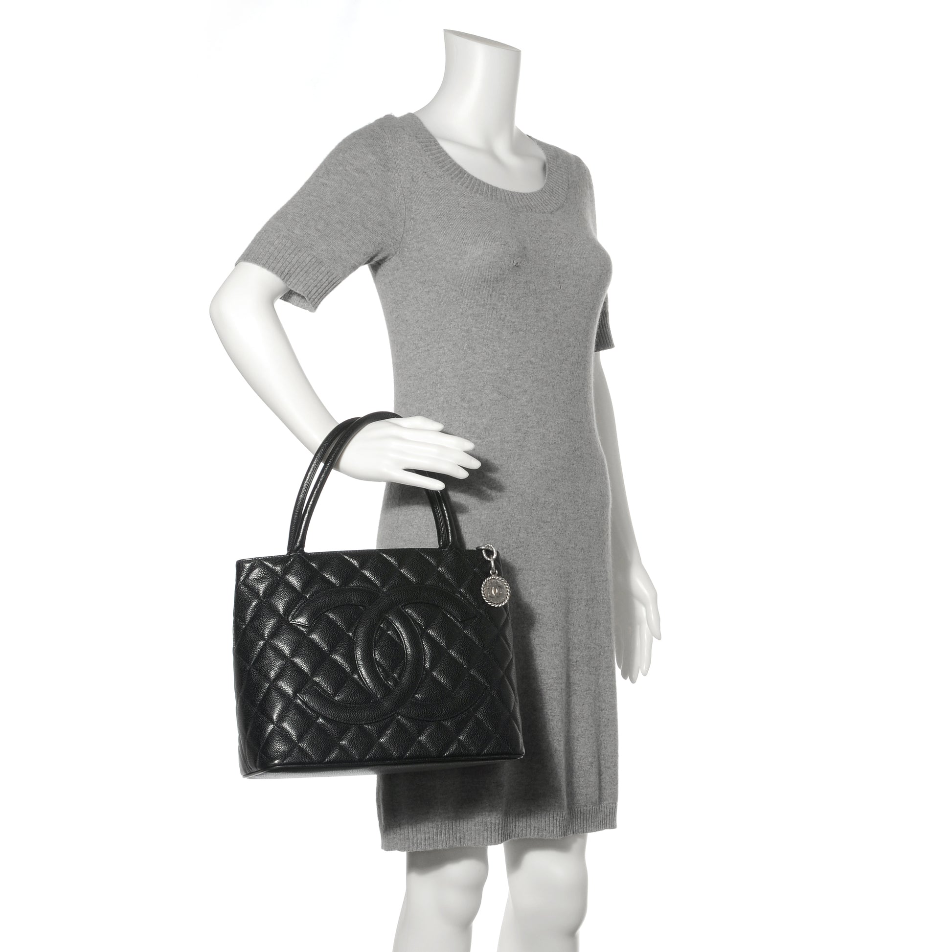 Chanel Caviar Medallion Tote Black 2 of 8