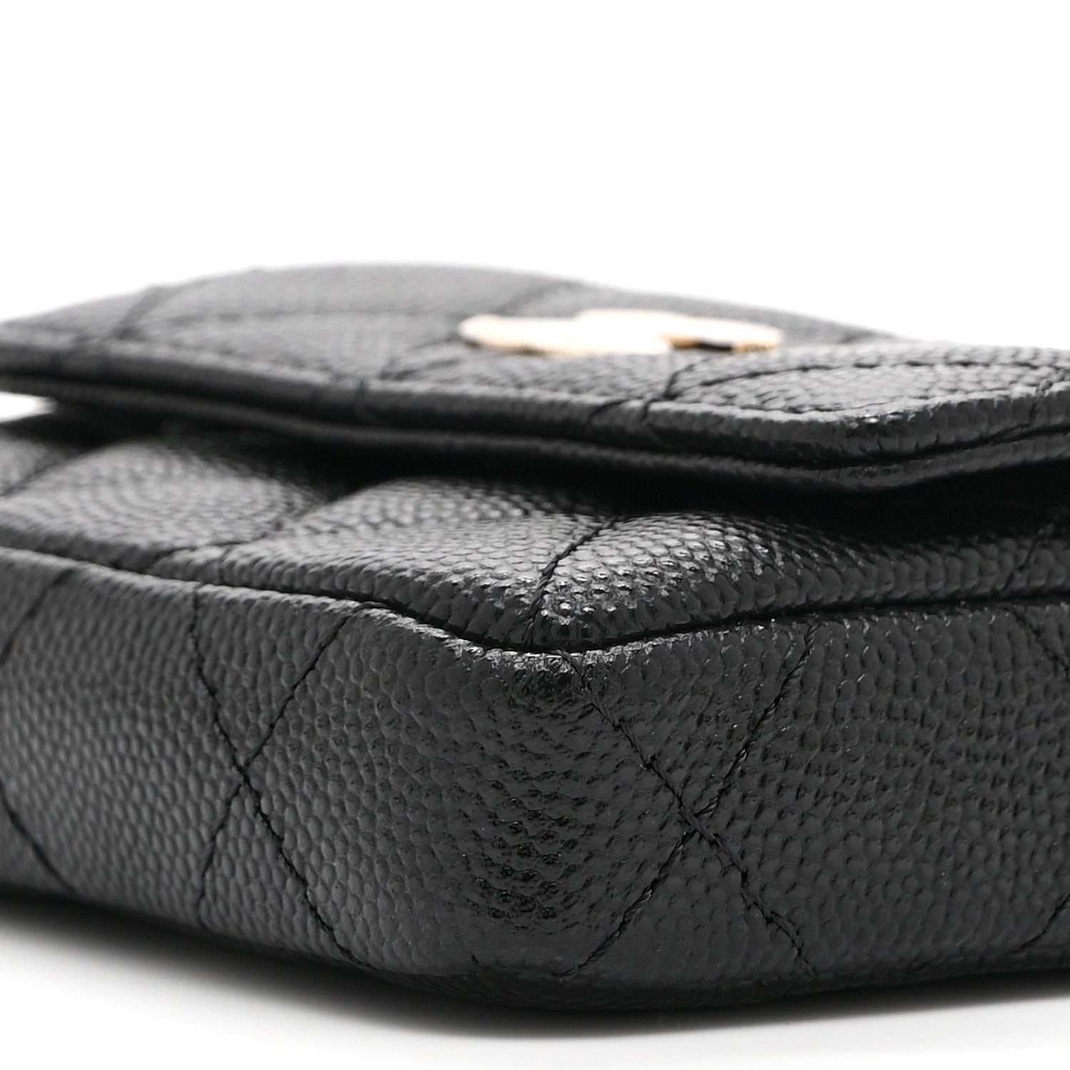 Chanel Caviar Quilted Mini Pearl On Top Coin Purse With Chain Black 11 of 11