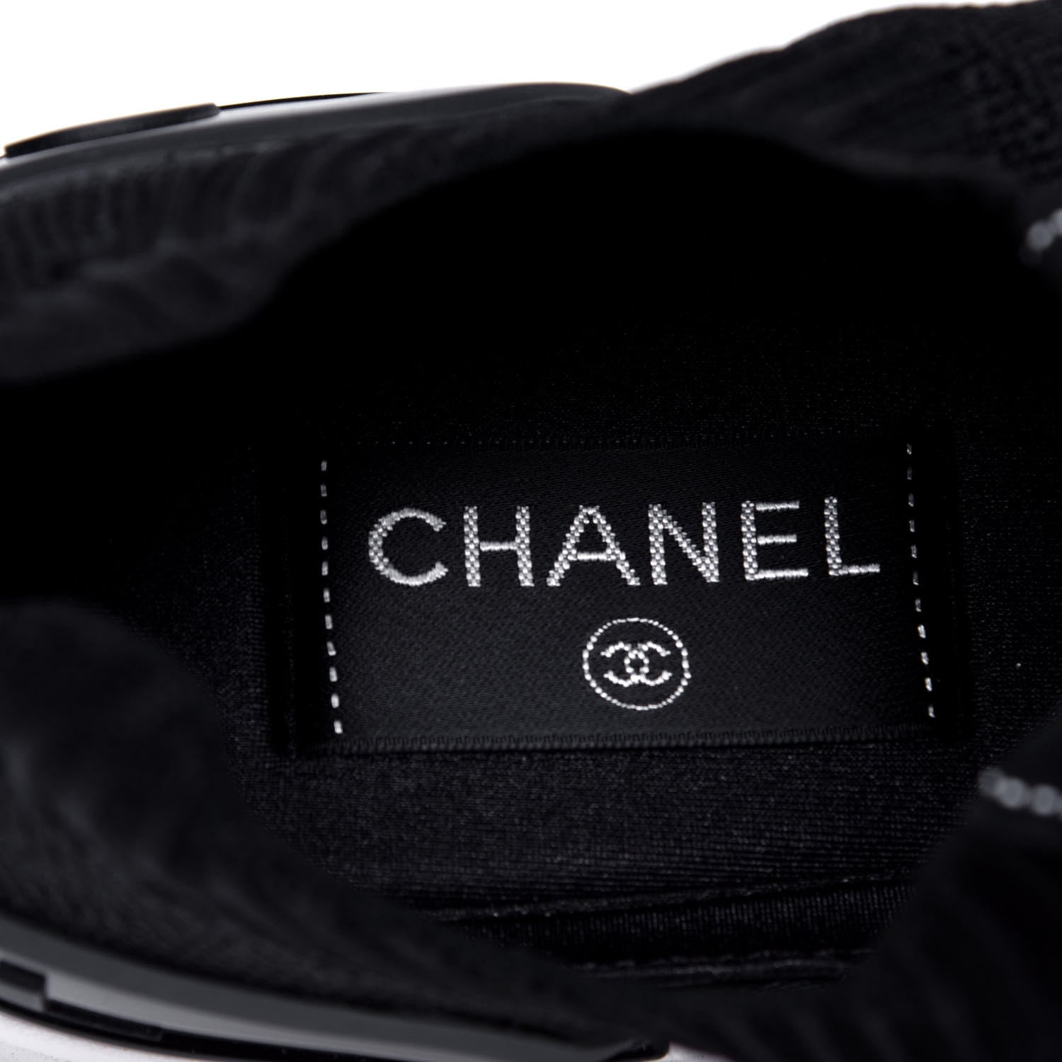 Chanel Mixed Fibers Quilted Womens CC Sneakers 39 Black 6 of 6