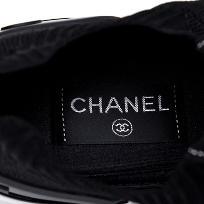 Chanel Mixed Fibers Quilted Womens CC Sneakers 39 Black 6 of 6