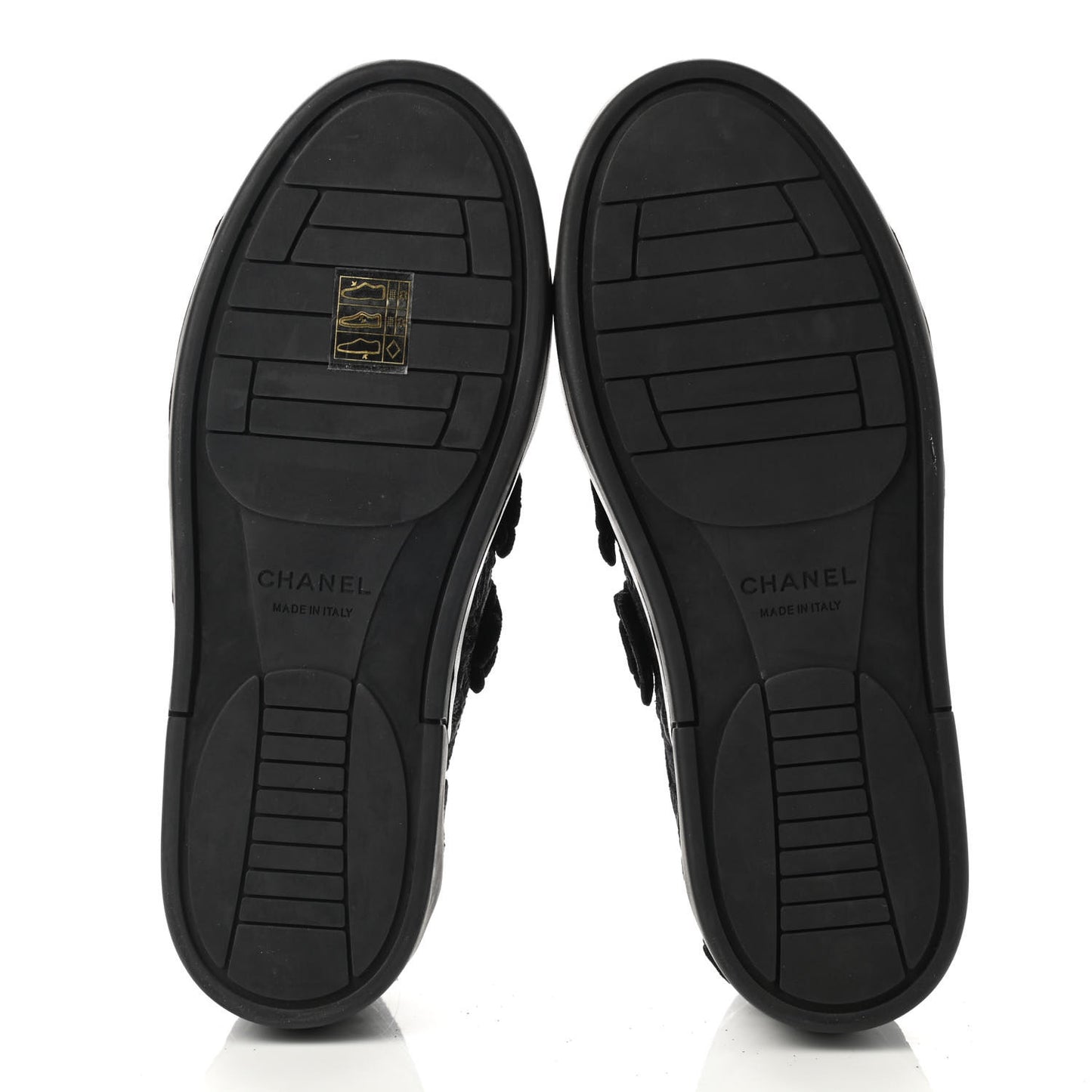 Suede Embroidered Flower Sneakers 36 Black
