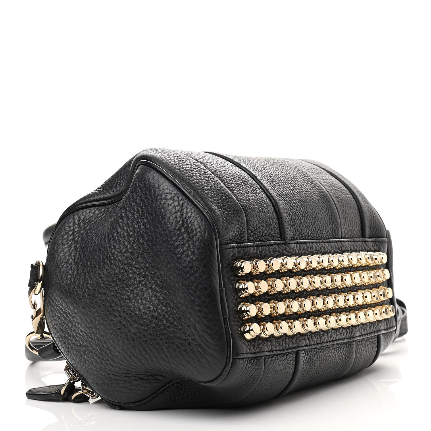 Alexander Wang Pebbled Lambskin Mini Rockie Black Gold Hardware 4 of 17