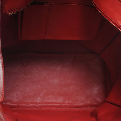 Celine Smooth Calfskin Medium Luggage Red 6 of 8