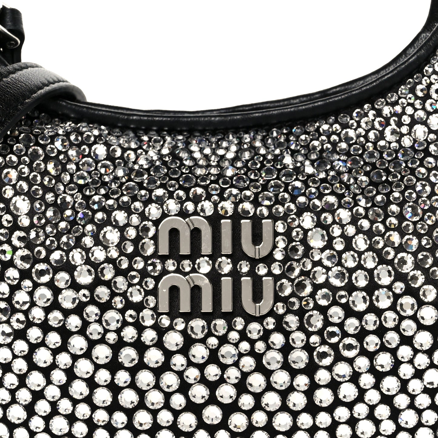 Crystal Silk Starlight Mini Wander Hobo Black