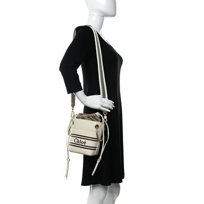 Chloe Smooth Calfskin Logo Mini Roy Bucket Bag Natural White 2 of 12