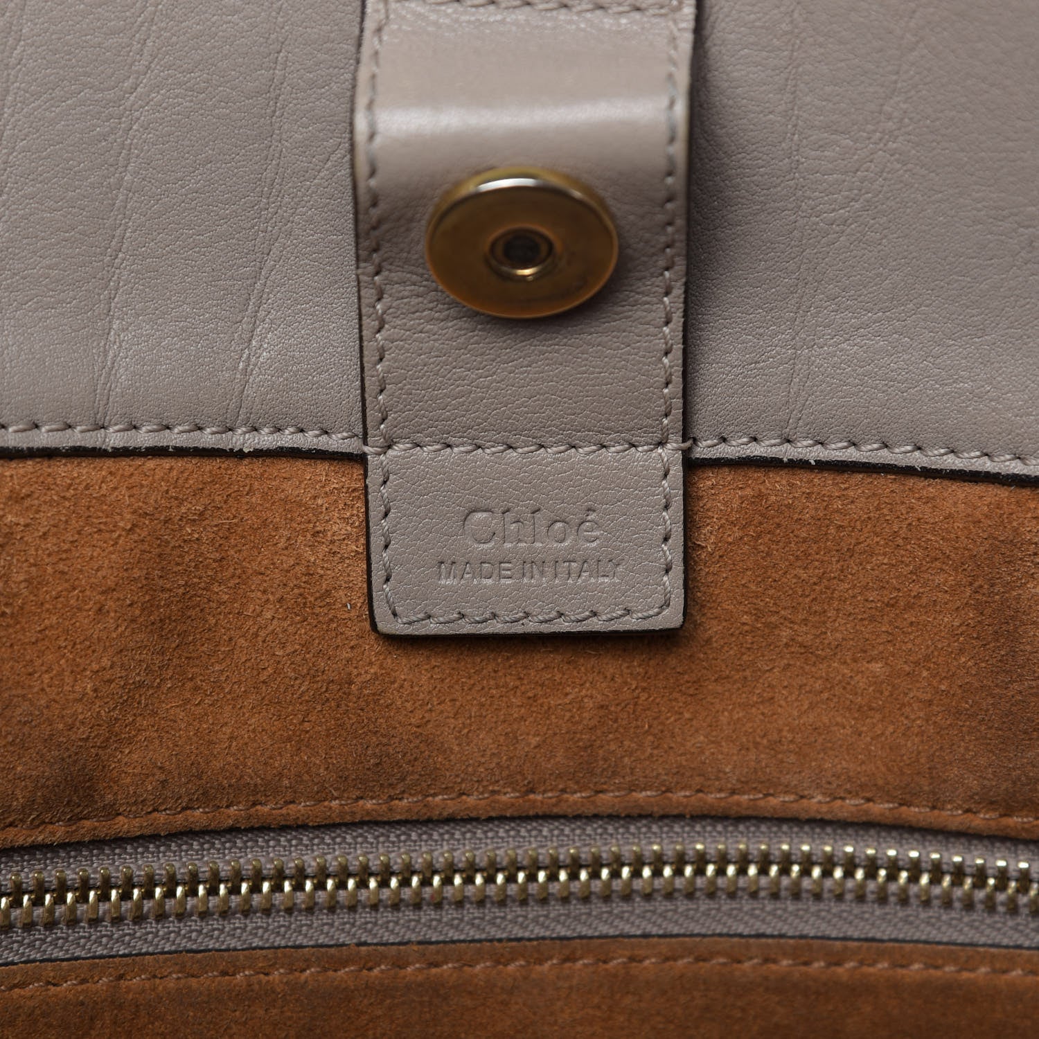Chloe Smooth Calfskin Medium Milo Shopping Tote Motty Grey 8 of 10