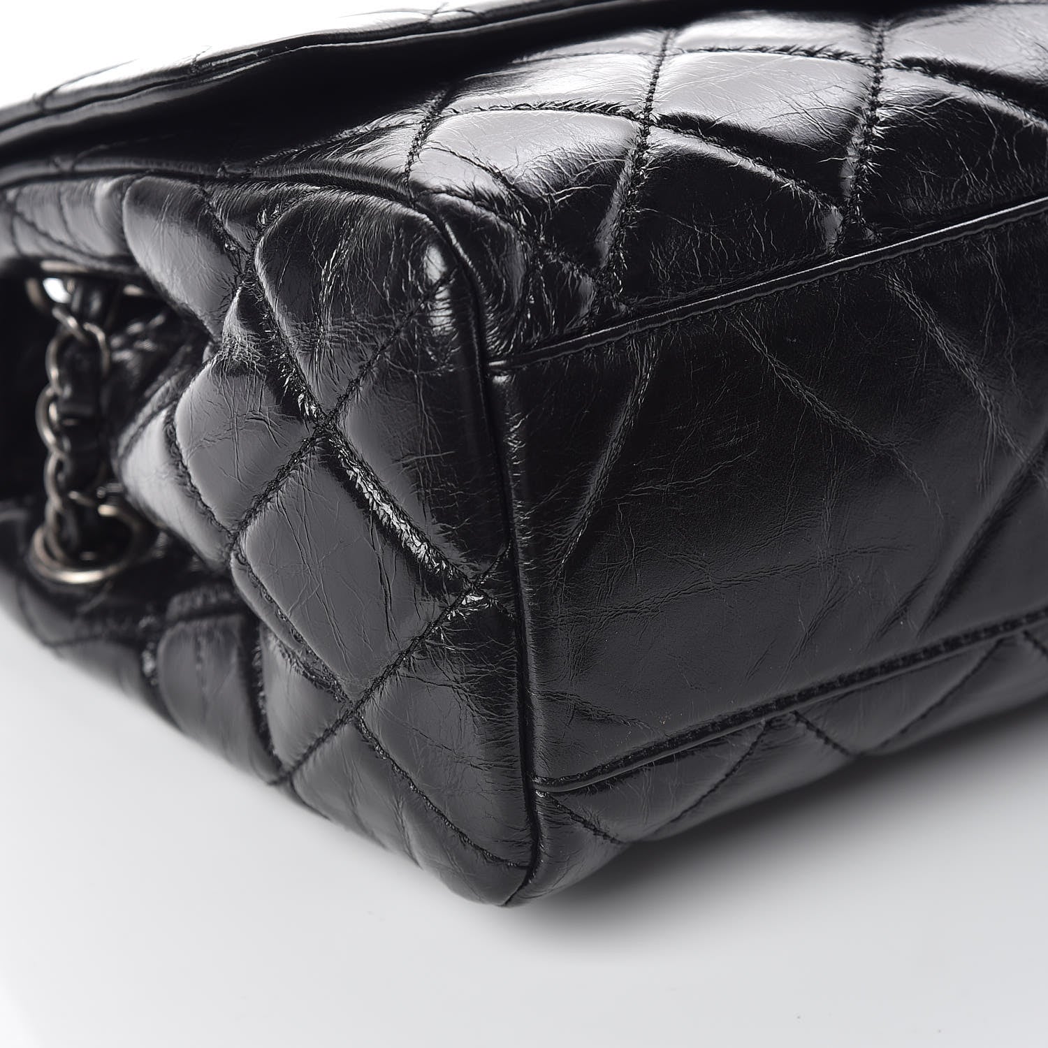 Chanel Glazed Calfskin Quilted Large Coco Soft Flap Black 5 of 12