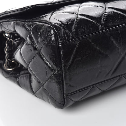 Chanel Glazed Calfskin Quilted Large Coco Soft Flap Black 5 of 12