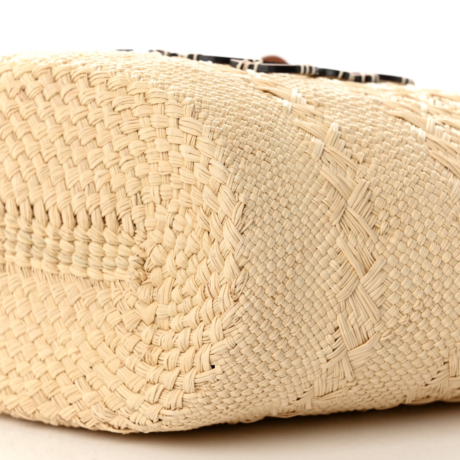 Loewe Iraca Palm Calfskin Medium Anagram Basket Bag Natural Tan 10 of 10