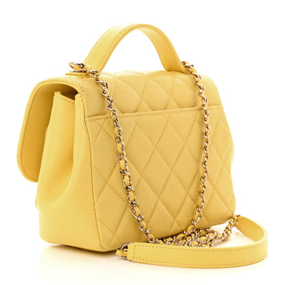 Chanel Caviar Quilted Small Business Affinity Flap Yellow 3 of 10