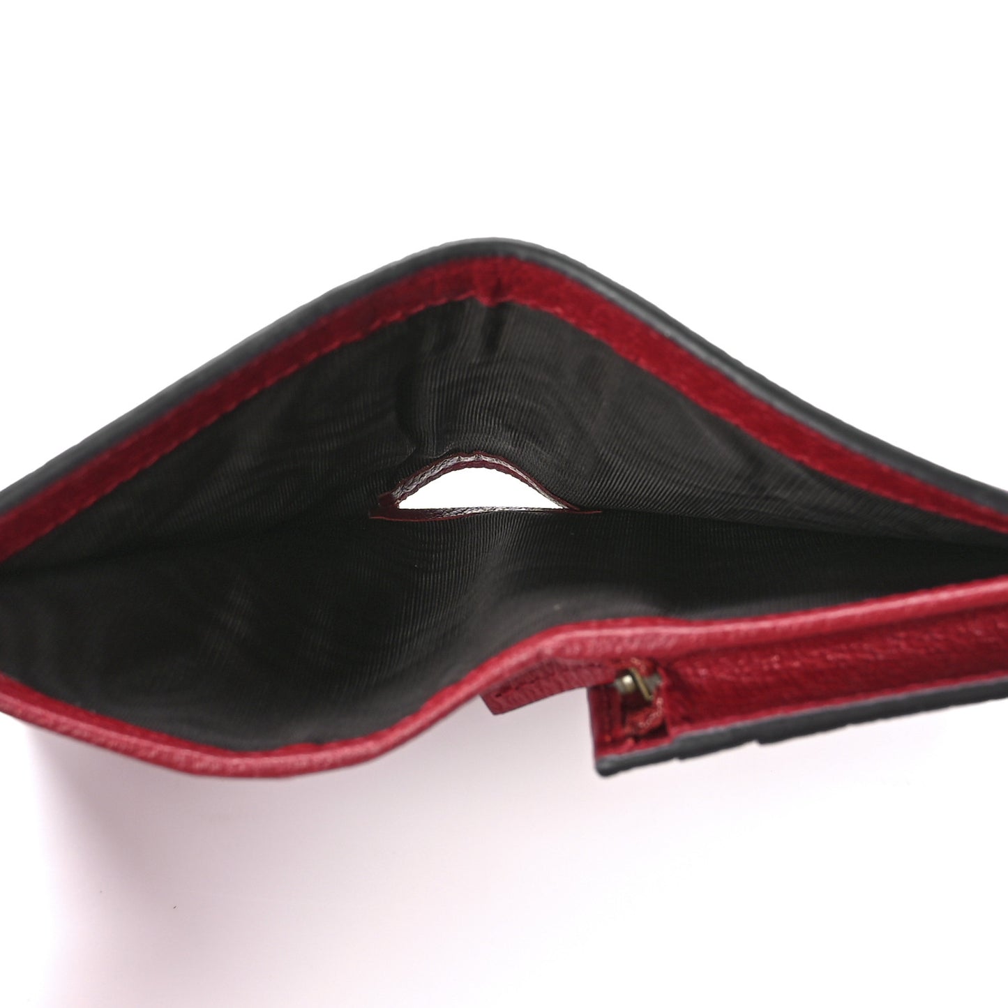 GG Supreme Monogram Queen Margaret Card Case Red