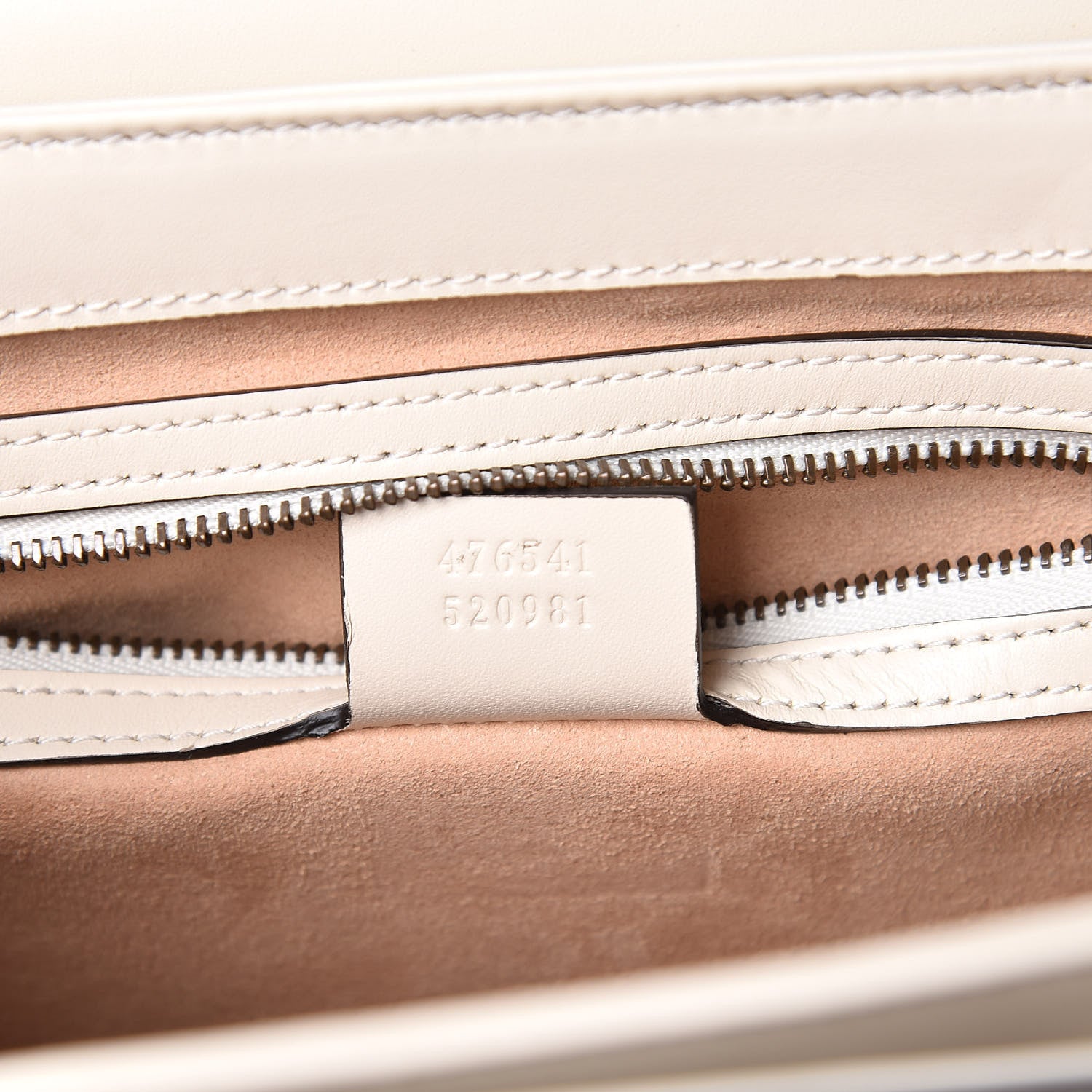 Gucci Calfskin Sylvie Web Small Queen Margaret Top Handle Bag White 7 of 9