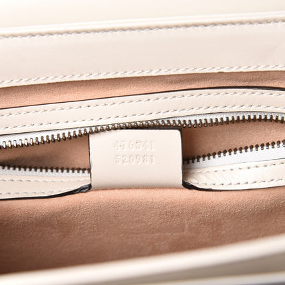 Gucci Calfskin Sylvie Web Small Queen Margaret Top Handle Bag White 7 of 9