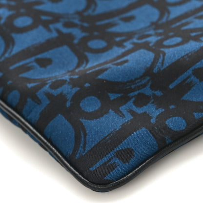 Christian Dior Nylon Printed Cosmetic Pouch Blue 8 of 8