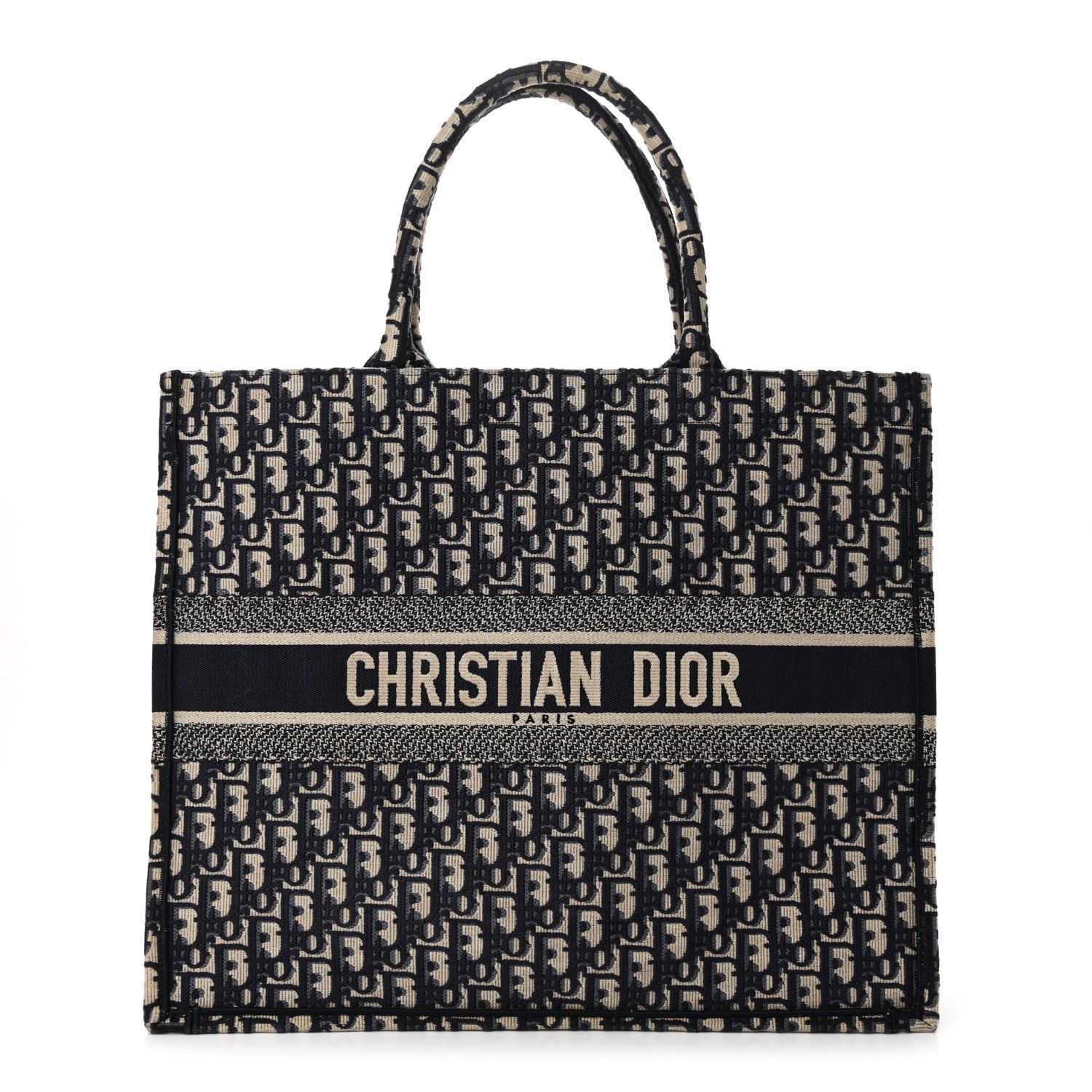 Christian Dior Oblique Large Book Tote Blue Multicolor 1 of 10
