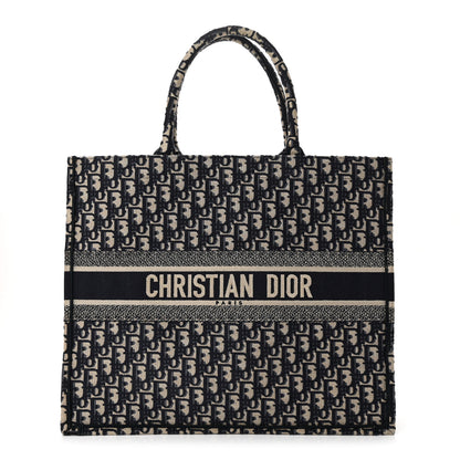 Christian Dior Oblique Large Book Tote Blue Multicolor 1 of 10