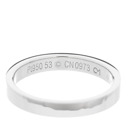 Cartier Platinum 3mm C De Cartier Wedding Band Ring 53 6.5 4 of 5