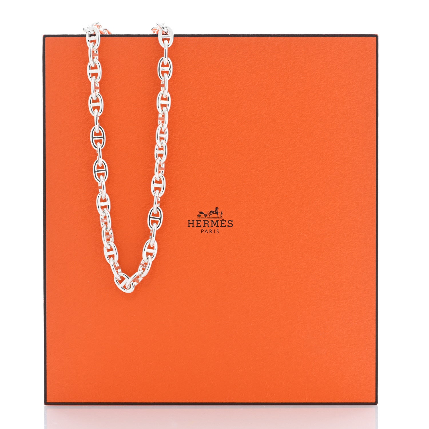 Hermes Sterling Silver Amulette Chaine d'Ancre Necklace PM 5 of 5