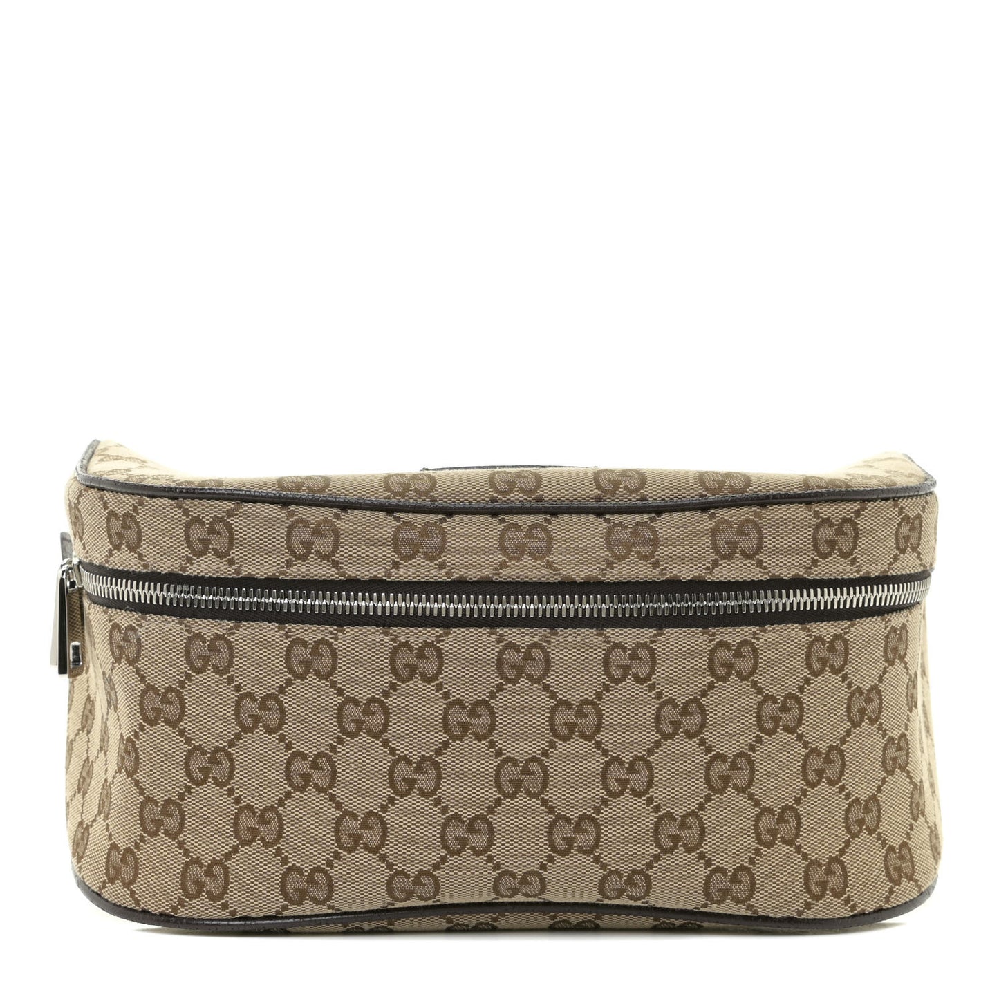 Monogram Dollar Calfskin Waist Pouch Beige Ebony Testa di Moro Marrone Scuro