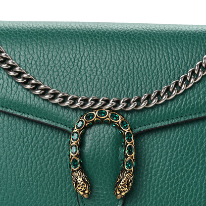 Gucci Calfskin Mini Dionysus Chain Wallet Emerald 9 of 11