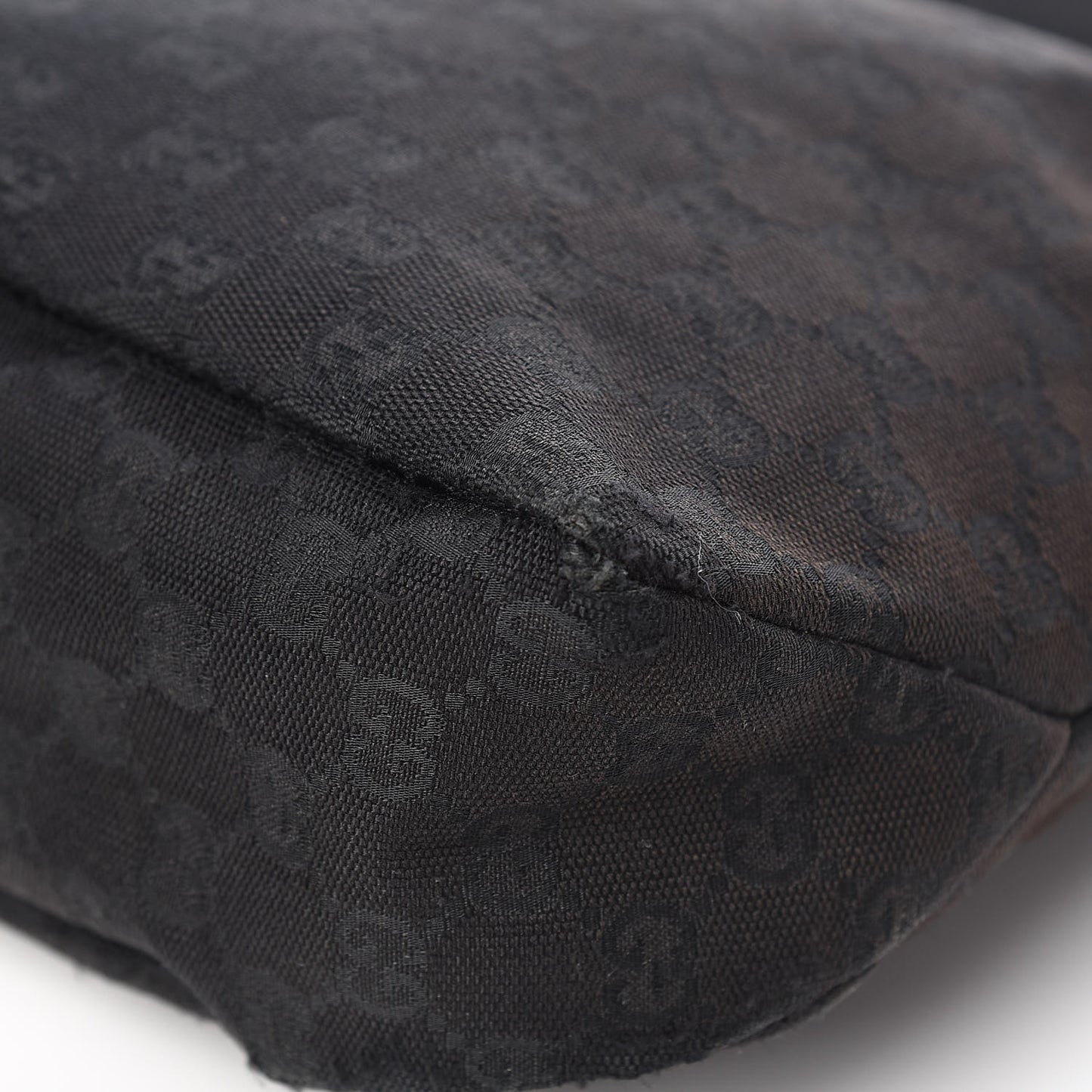 Monogram Medium Horsebit Chain Hobo Black
