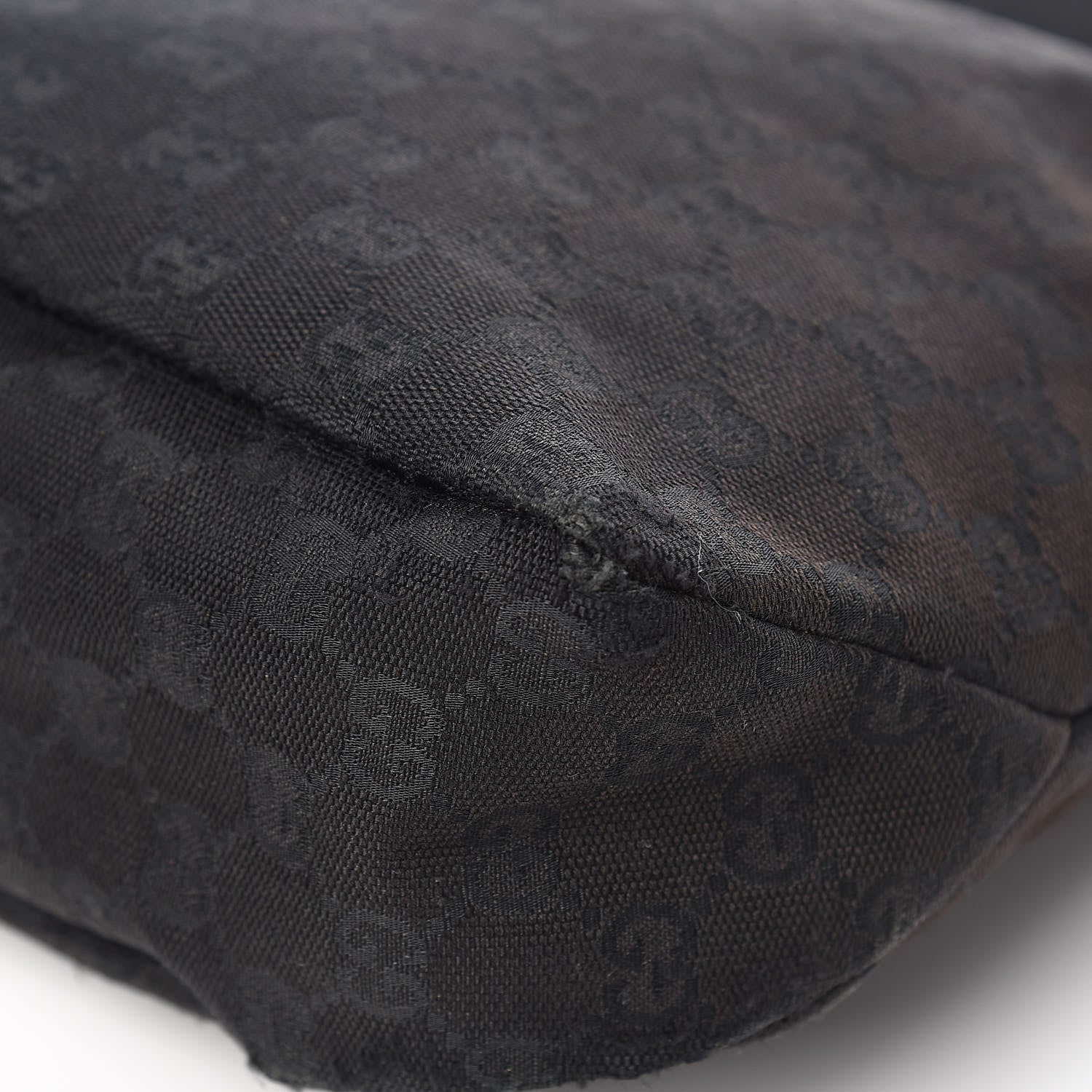Gucci Monogram Medium Horsebit Chain Hobo Black 11 of 13