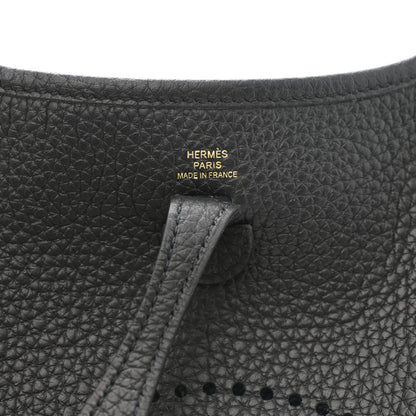 Hermes Taurillon Clemence Evelyne TPM Black 6 of 10
