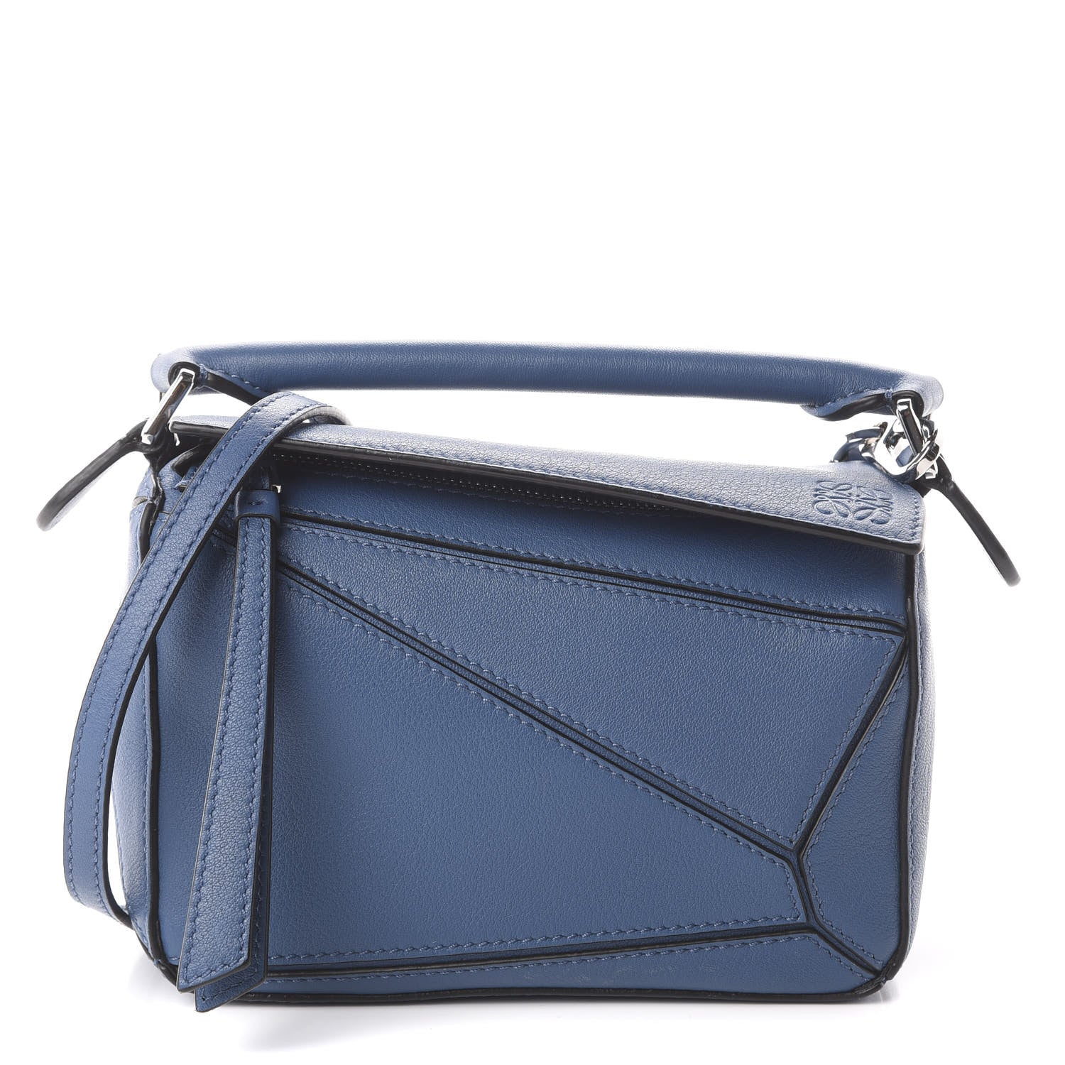 Loewe Calfskin Mini Puzzle Bag Blue 1 of 8