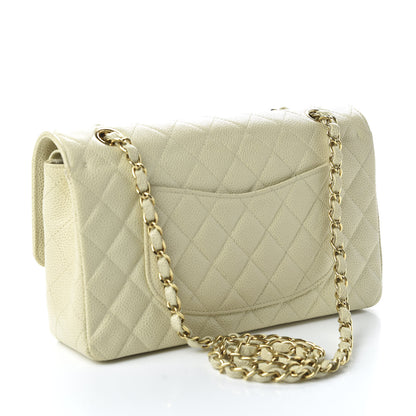Chanel Caviar Quilted Medium Double Flap Dark White 3 of 11