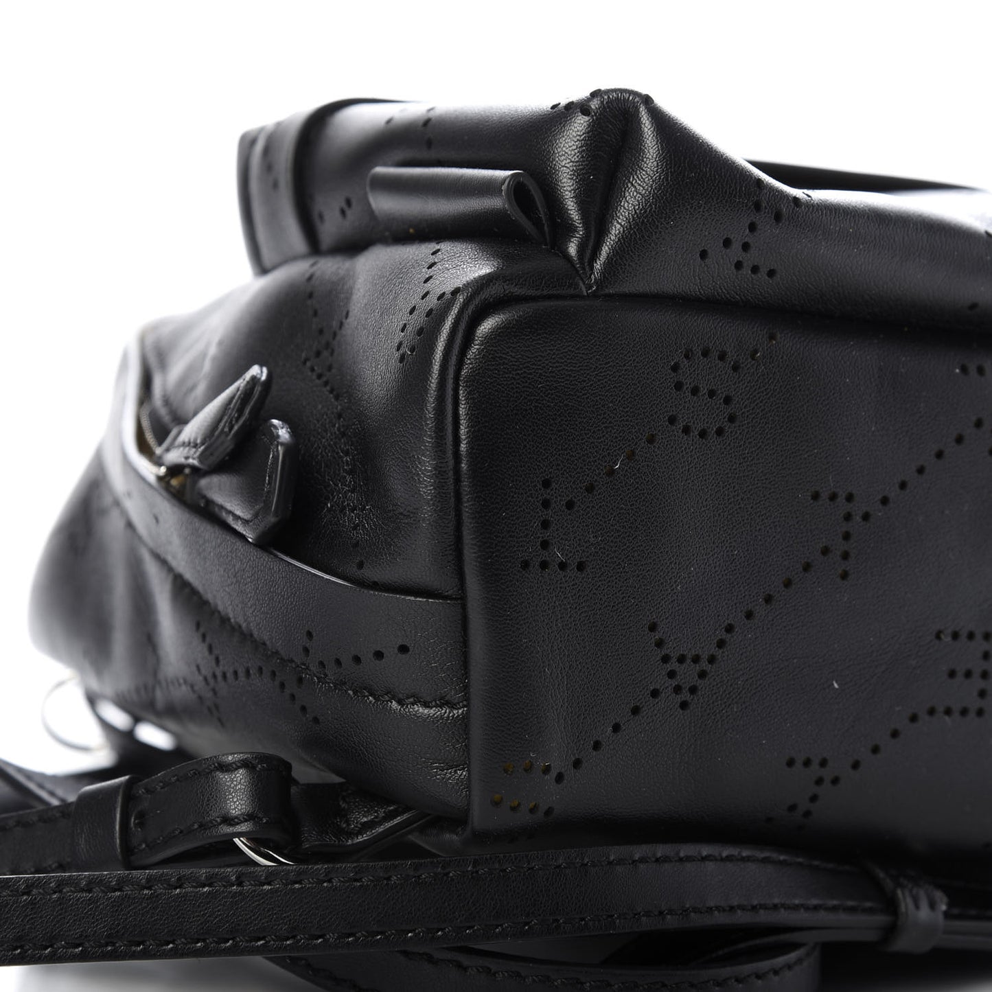 Eco Alter Nappa Perforated Logo Mini Backpack Black