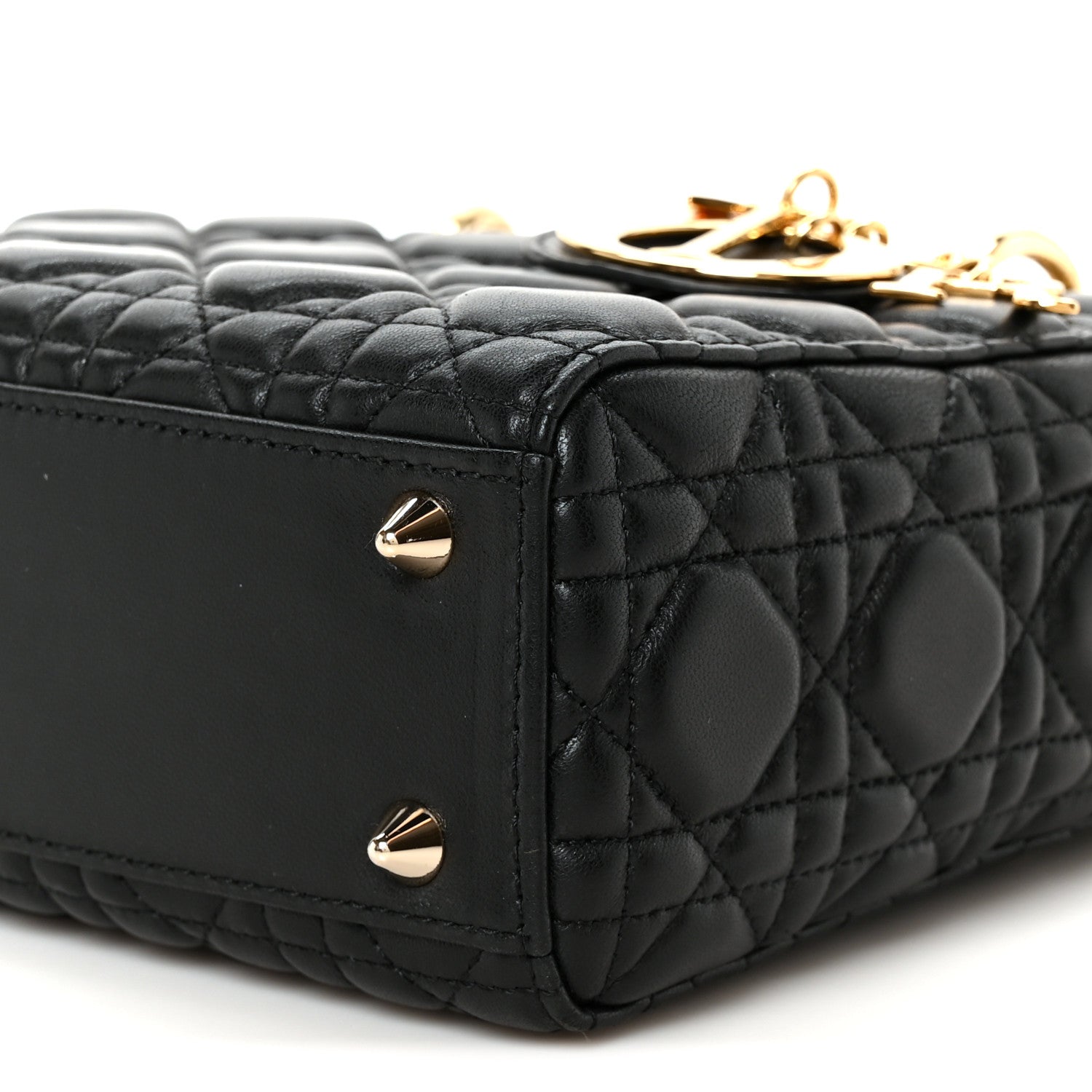 Christian Dior Lambskin Cannage Small Lady Dior Black 9 of 9
