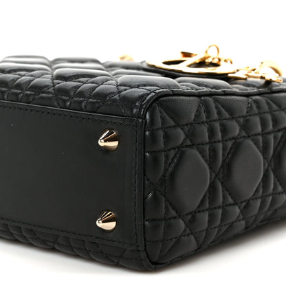 Christian Dior Lambskin Cannage Small Lady Dior Black 9 of 9