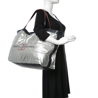 Chanel Reversible Airlines Tote Silver Navy 2 of 18