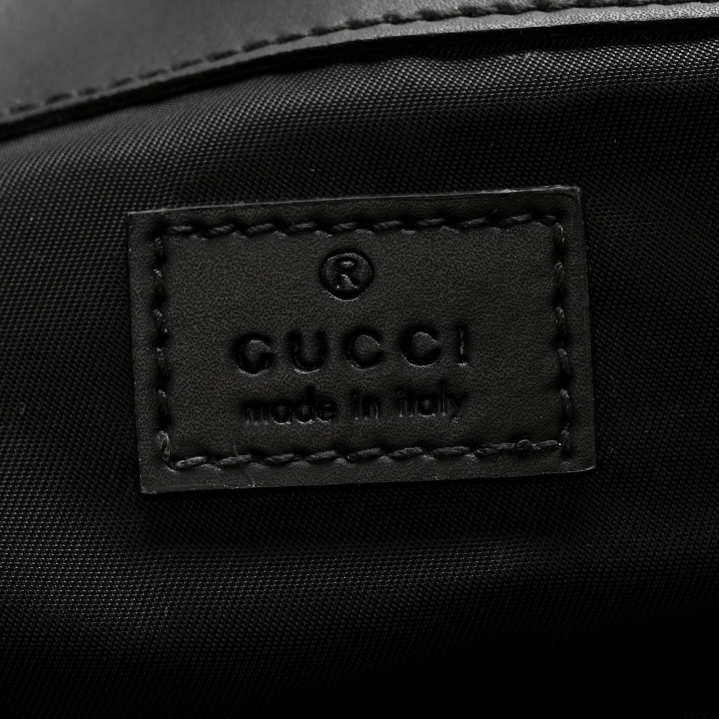 GG Supreme Monogram Web Messenger Diaper Bag Black Grey