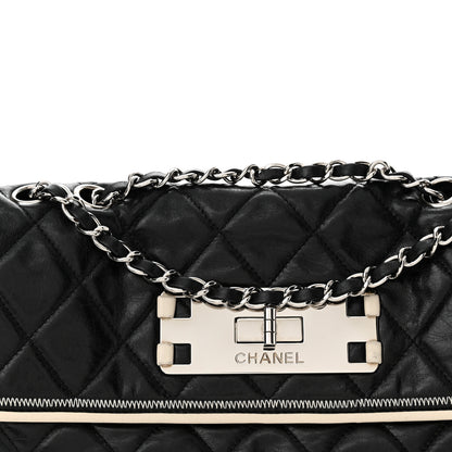 Chanel Lambskin East West Mademoiselle Flap Black 8 of 10