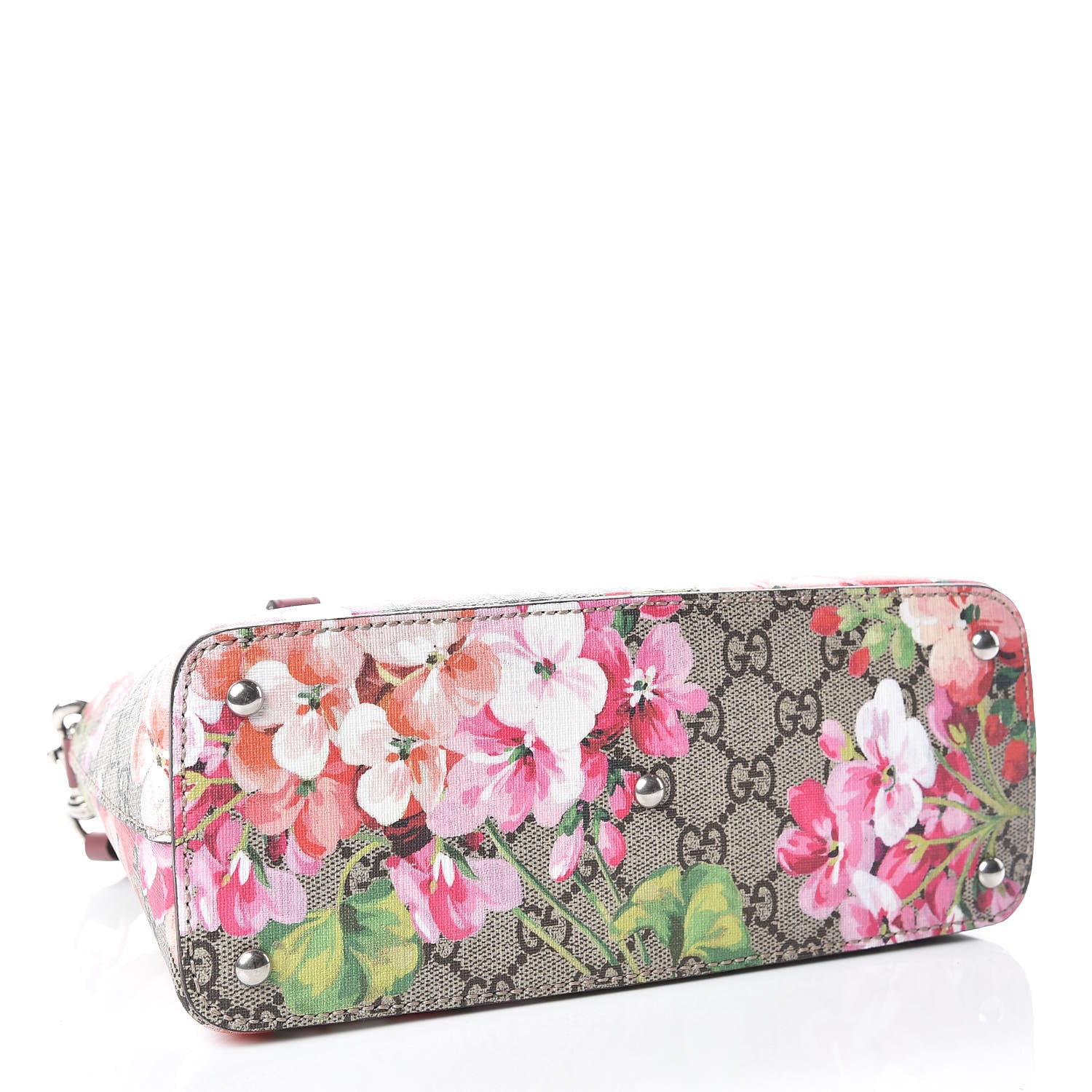 Gucci GG Supreme Monogram Blooms Mini Zip Top Tote Beige Multicolor Dry Rose 4 of 9