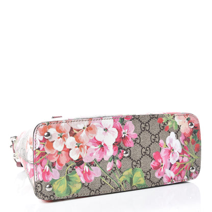 Gucci GG Supreme Monogram Blooms Mini Zip Top Tote Beige Multicolor Dry Rose 4 of 9