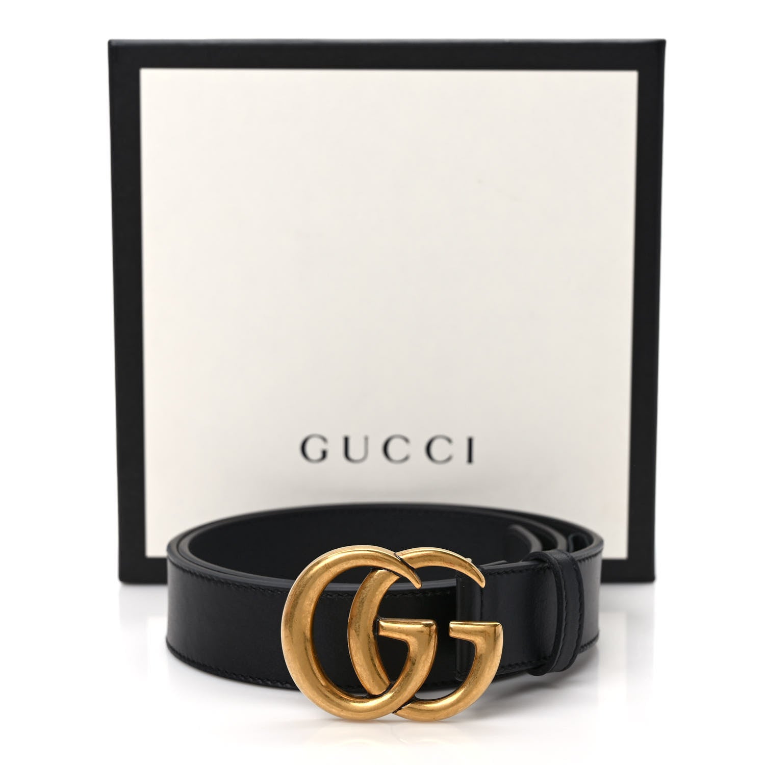 Gucci Calfskin Double G 30mm Belt 80 32 Black 4 of 4