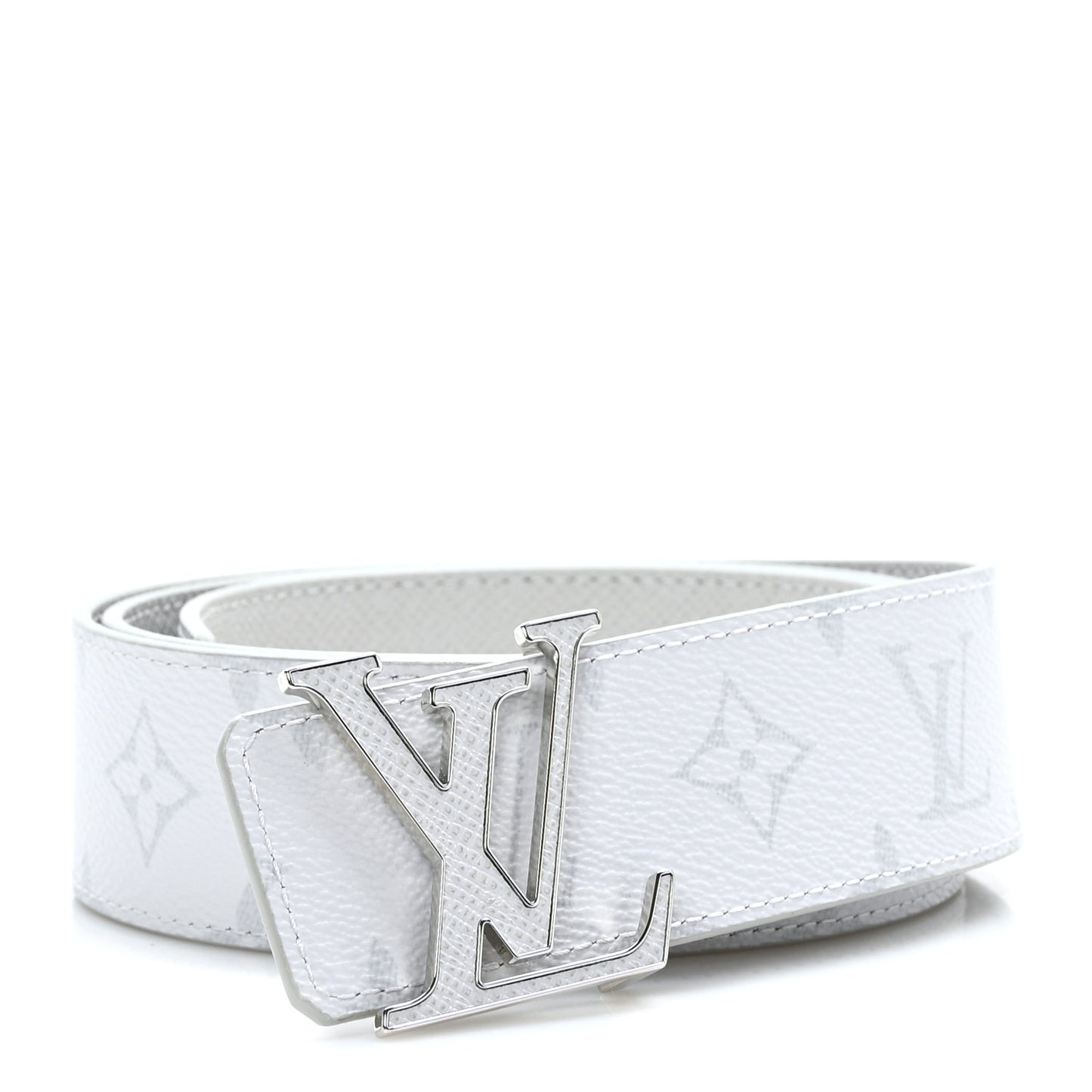 Taiga Monogram 40mm LV Initiales Belt 95 38 White
