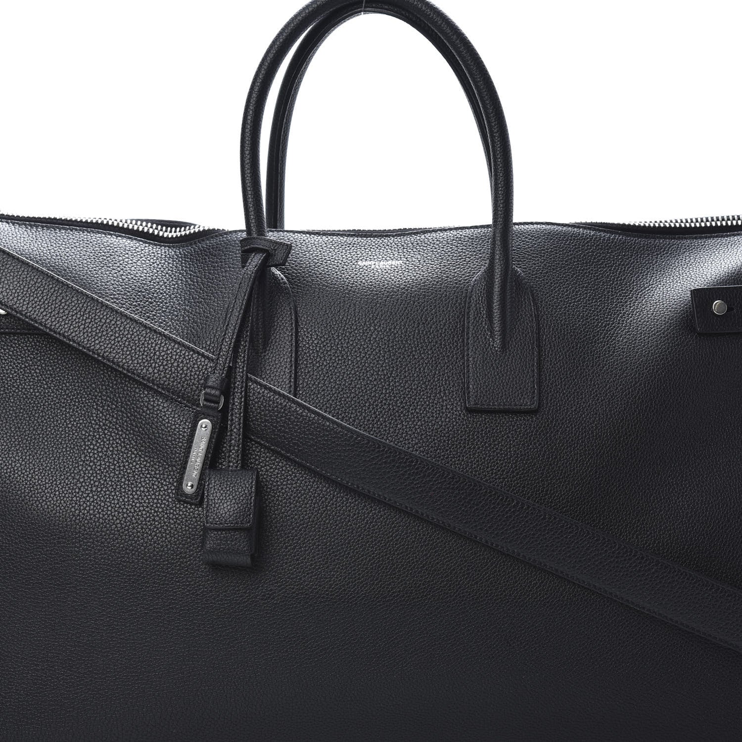 Saint Laurent Grained Calfskin 48H Sac De Jour Duffle Black 7 of 11