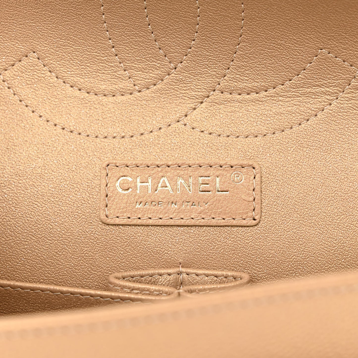 Pearly Caviar Quilted Jumbo Double Flap Gold