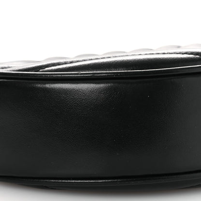 Saint Laurent Calfskin Matelasse Chevron Round Vinyle Camera Bag Black 9 of 13