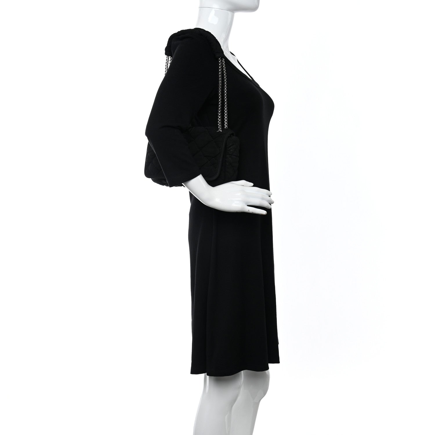 Chanel Jersey Bubble Quilt Flap Black 2 of 10