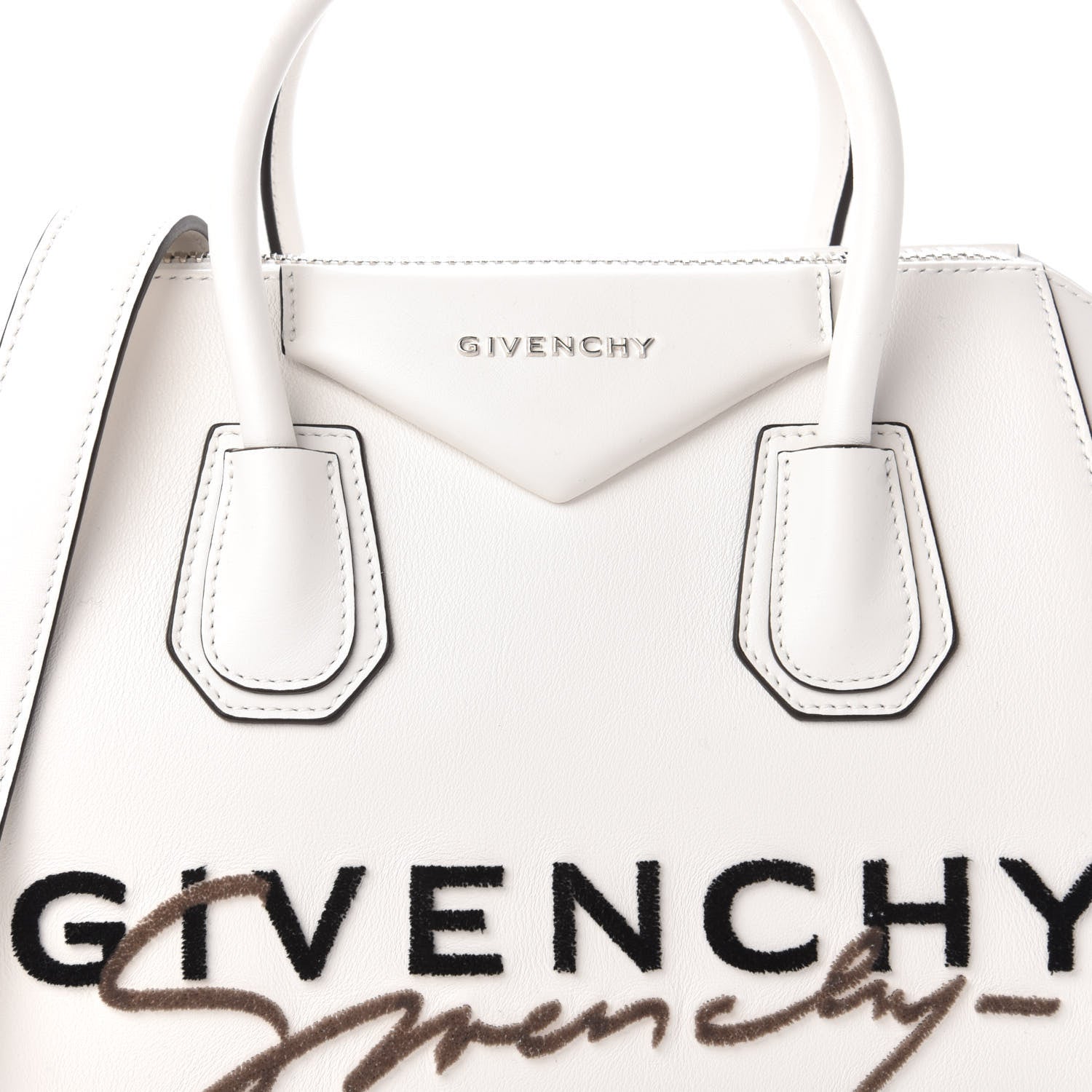 Givenchy Calfskin Signature Logo Small Antigona White 10 of 10