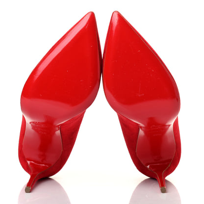 Christian Louboutin Veau Velours Pigalle Follies 100 Pumps 39.5 Rougissime 4 of 4