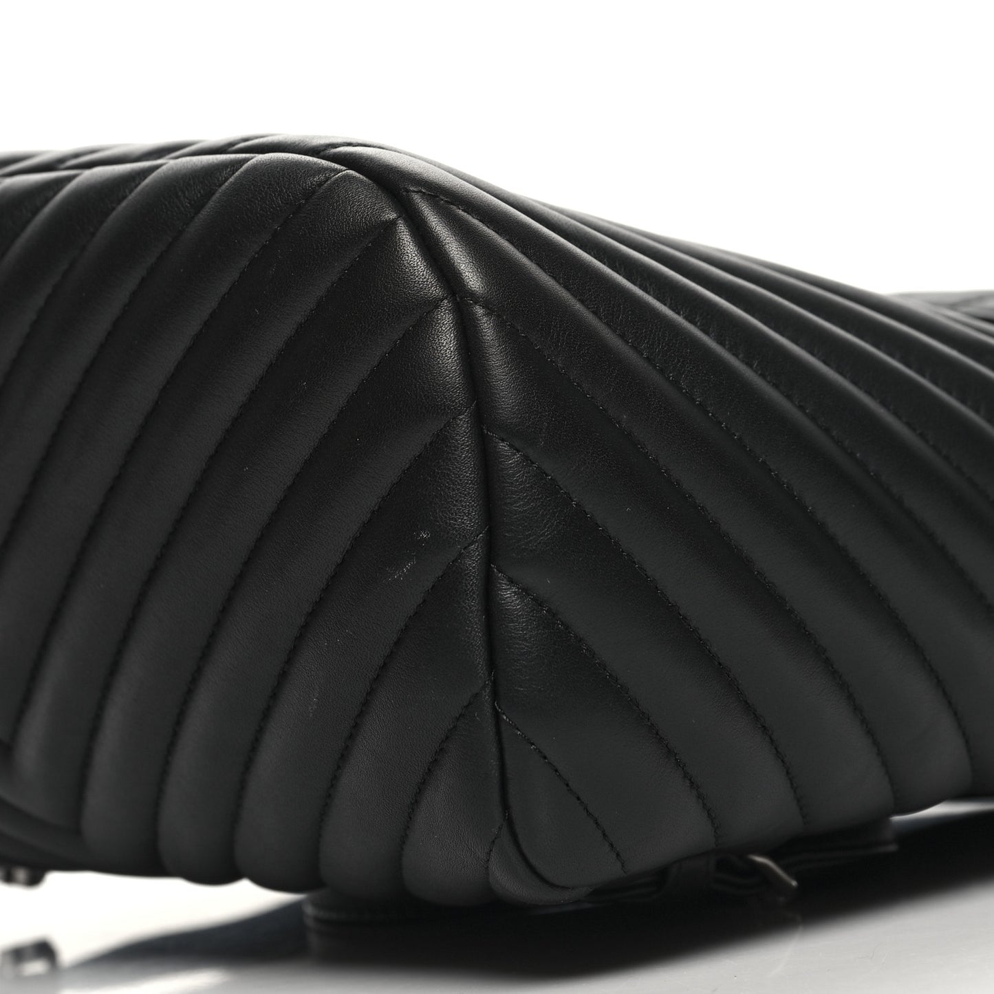 Calfskin Chevron Quilted Large Urban Spirit Backpack Black