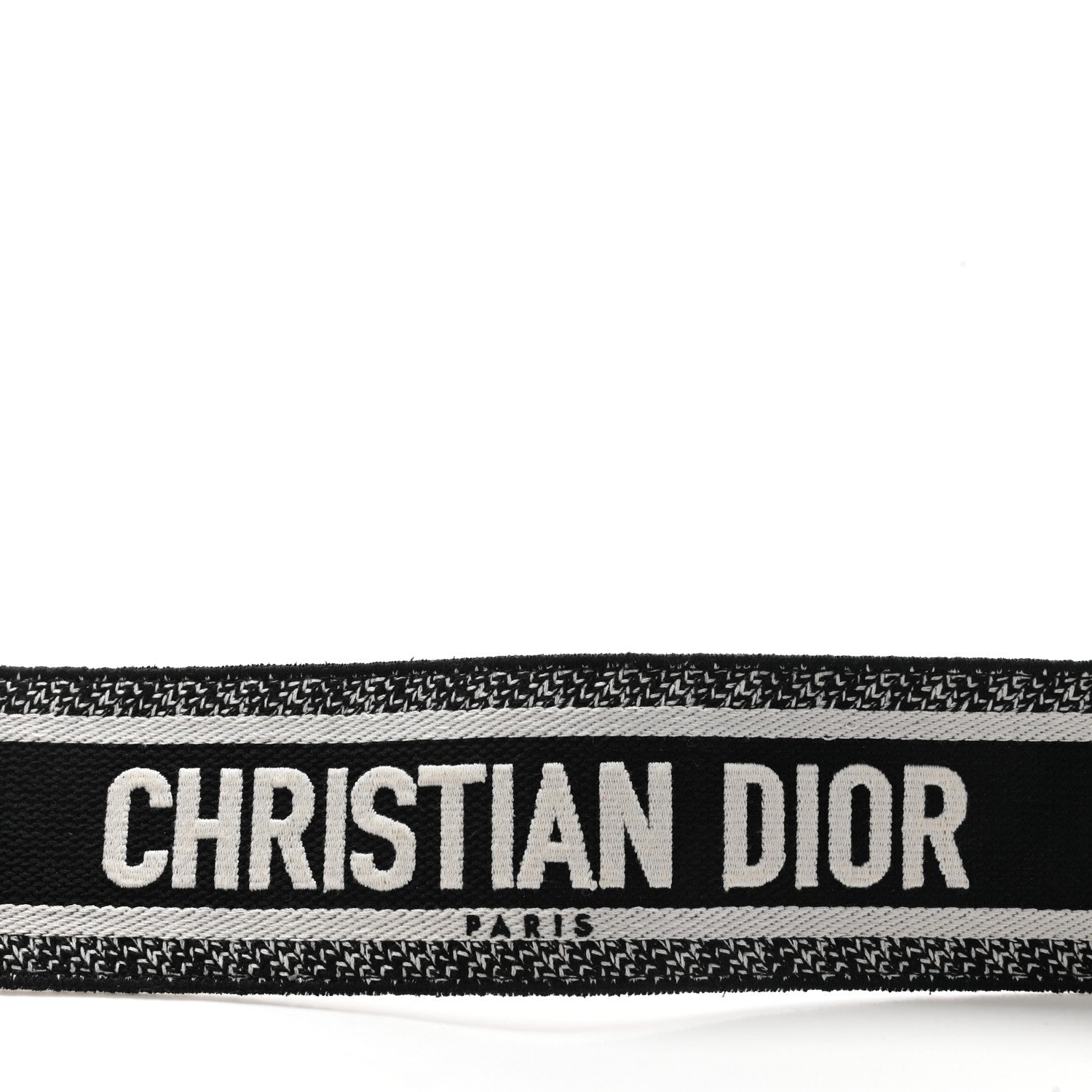 Christian Dior Canvas Embroidered Shoulder Strap Black Ultramatte 3 of 7