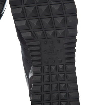 Valentino Garavani Nappa Suede Camouflage Womens Rockrunner Sneakers 36 Black 6 of 8